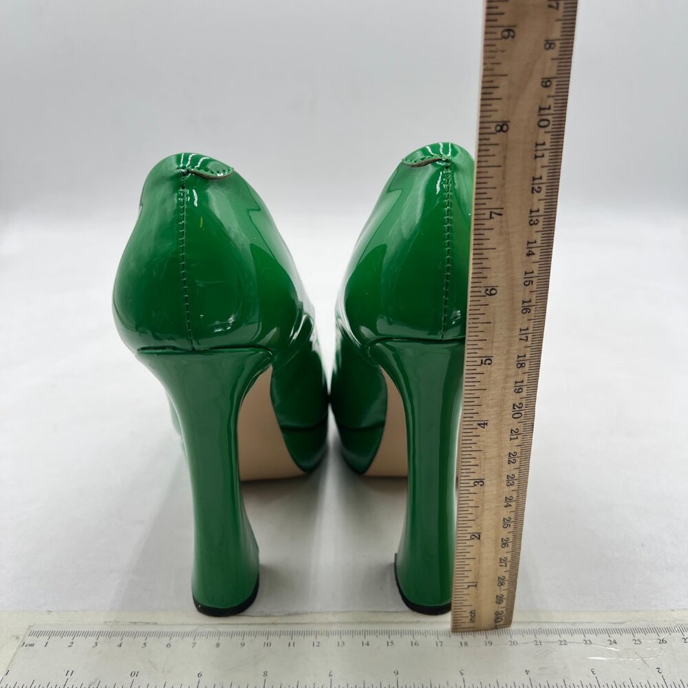 Ydn Green Platform Pointed Toe Slip On Pumps Spec… - image 4